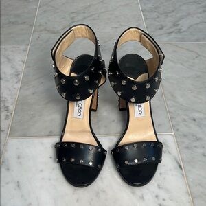 Jimmy Choo Black Studded Heels